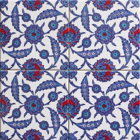 20x20 cm Çini Karo D-96